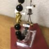 Perlenarmband mit Black Obsidian und 24k Gold