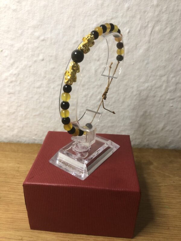 Black Obsidian - Bernstein - Pixiu - Armband