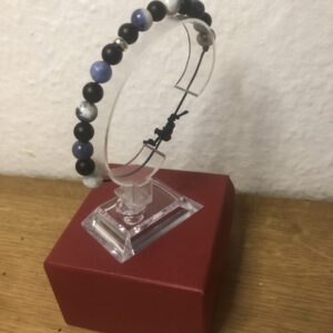 Armband mit Sodalite und schwarzem Agate