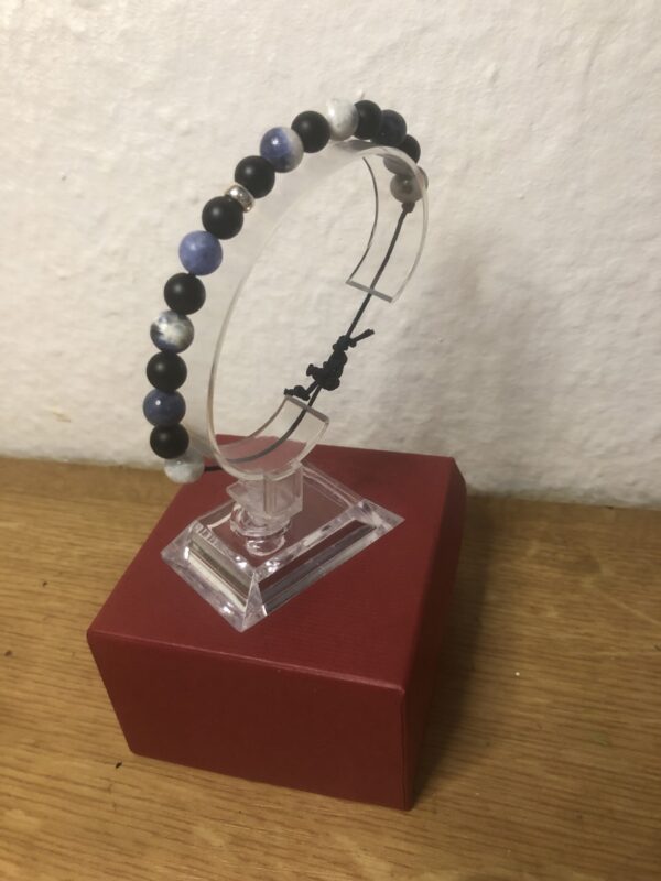 Armband mit Sodalite und schwarzem Agate